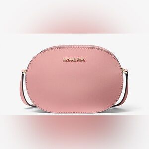 Michael Kors Jet Set Travel Saffiano Leather Crossbody Bag Primrose Pink